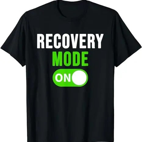 Recovery Mode On Get Well Gift Funny Injury T-Shirt Menswear Top Menswear Top