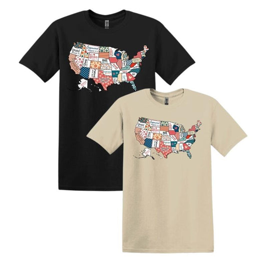 Religious Shirt, American Map Christian Sweatshirt, Bible Verse Hoodie, Faith, Summer Clothes Women, Vintage Trendy Casual Drop Shoulder Half Sleeve T-shirt For Daily Wear