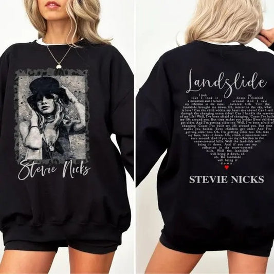 Retro Stevie Nicks Landslide 90s T-shirts, Stevie Fan Merch Graphic Tee