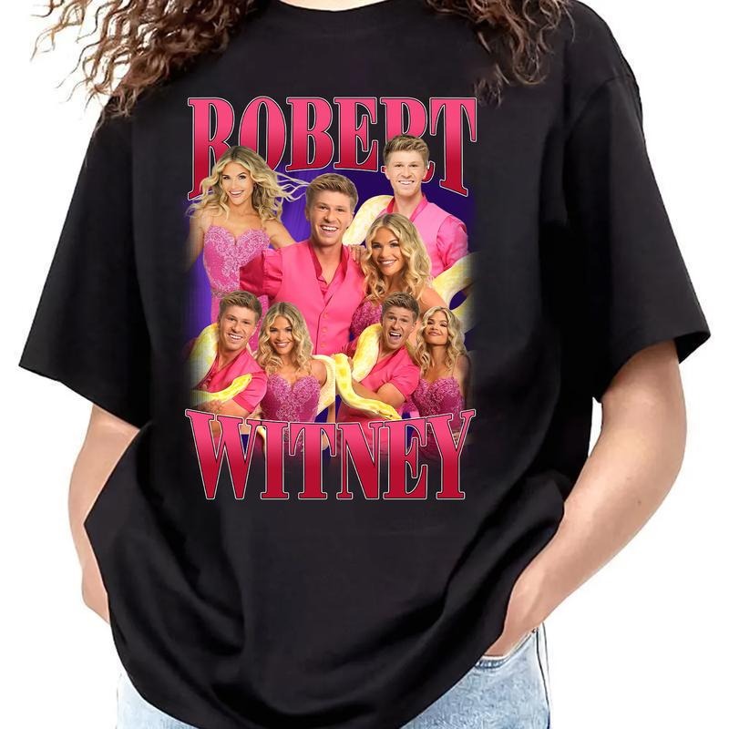 Robert & Witney Graphic Tee, Robert Irwin Inspired Shirt for Fans Short Sleeve Casual Streetwear Style Trendy