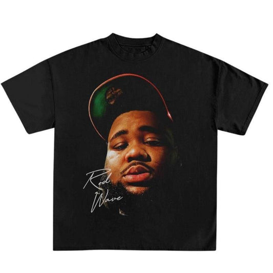 Rod Wave Shirt Rapper Hip Hop Signature Big Face Graphic Streetwear Fashion