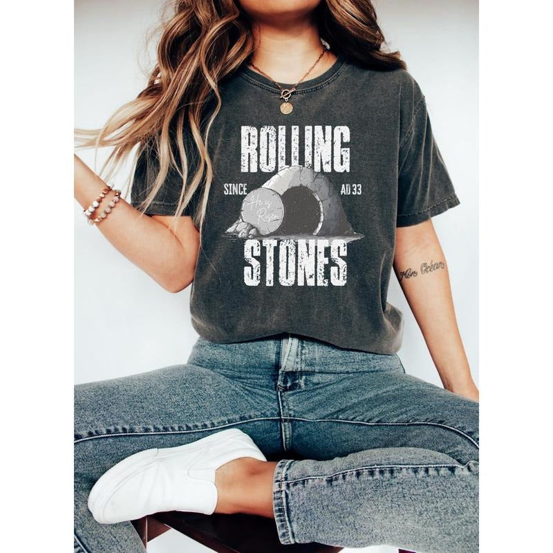 Rolling Stones Easter Jesus Shirt, Christian Easter Shirt, Christian Shirt, He is Risen T Shirt, Bible Verse Shirt, Funny Easter Gift