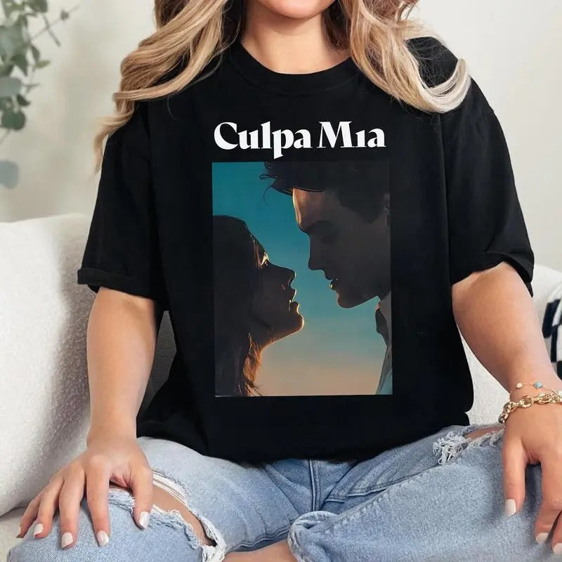 Romantic Vintage T-Shirt for Valentine's Day Shirt, Mia Shirt, Culpa Mia Vintage T-Shirt