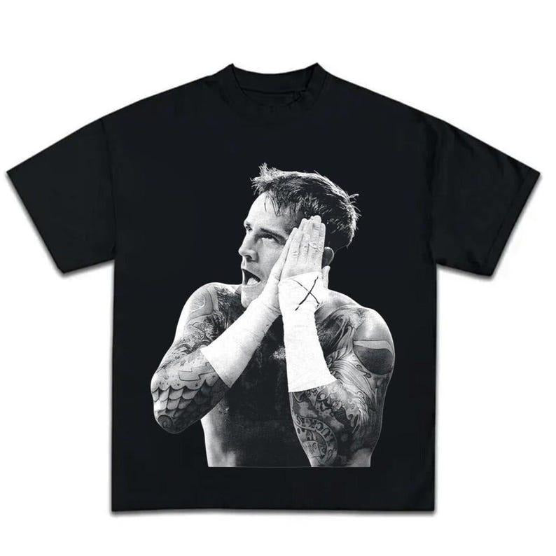 [SALE UP TO 50%] 90s Graphic Style CM Punk T-Shirt, Gift For Dad, Streetwear Boxing Tee, Wrestling Fans, Unisex Tee
