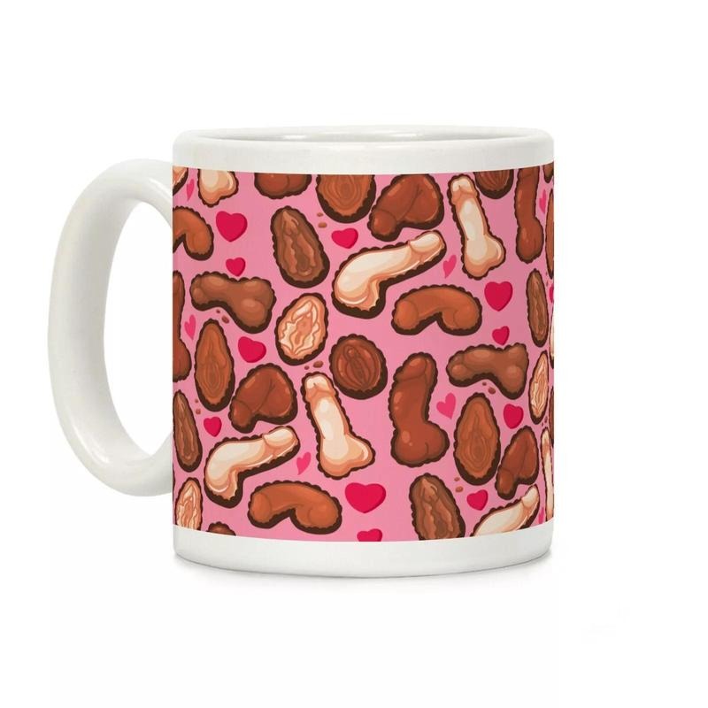 [SALE UP TO 50%] Nsfw Valentine's Chocolates Pattern Coffee Mug 11oz-15oz, Funny Coffee Mug, Printed in the USA, Handy for Coffee and Tea - Reusable