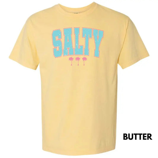 SALTY Varsity Letter Comfort Colors T-Shirt 'NLB'