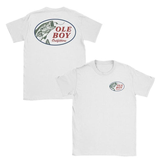[Sale Up To 45%] Ole Boy Lured In Bass Fishing T-Shirt - Classic Fit, Soft Cotton, Perfect for Anglers & Outdoor Enthusiasts, Great Fishing Gift Top Man Crewneck Tropical Menswear