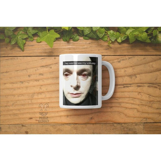 [Sale up to 50%] Wanna See My Voltussy Mug - Funny Twilight Merch with Vampire Robert Pattinson, Edward Cullen Twilight Meme, Perfect Twilight Gift