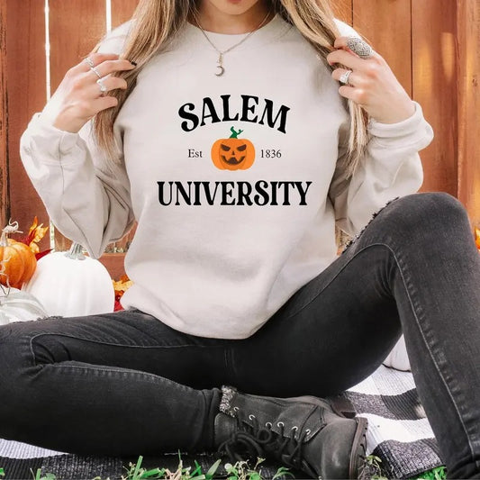 Salem University Est 1836 Sweatshirt, Salem Witch Sweatshirt, Halloween Shirt, Halloween Gift, Halloween Costume, Spooky Season Sweater