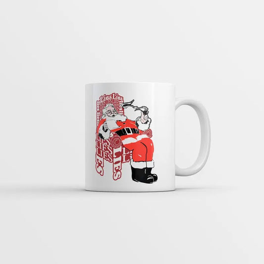 Santas Throne Of Lies Mug Funny Sarcastic Christmas Graphic Novelty Coffee Cup-11oz Funny Coffee Mugs Ceramic Printed Drinkware Cup