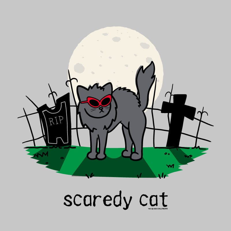 Scaredy Cat - Ladies T-Shirt V-Neck