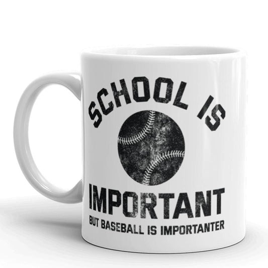 School Is Important But Baseball Is Impotanter Coffee Mug-11oz Funny Coffee Mugs Ceramic Printed Drinkware Cup