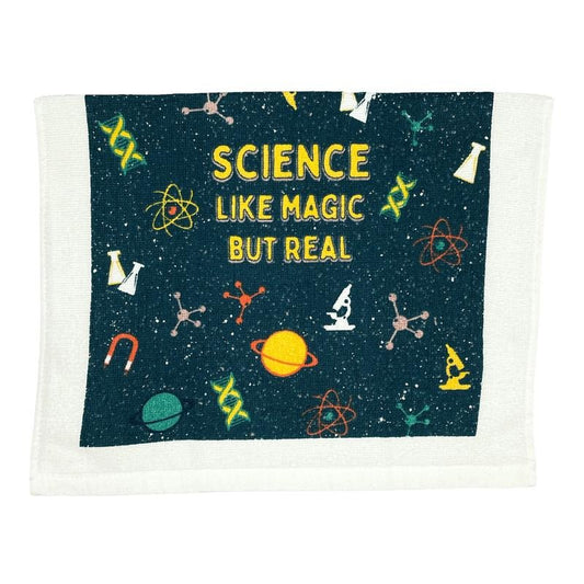 Science Like Magic But Real Funny Scientific Tea Towel Funny Dish Towels Soft Adsorbent Tea Towel