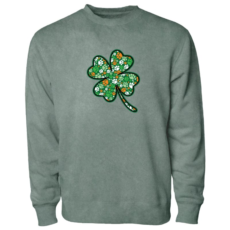 Shamrock Paws - Salt Wash Crewneck Sweatshirt