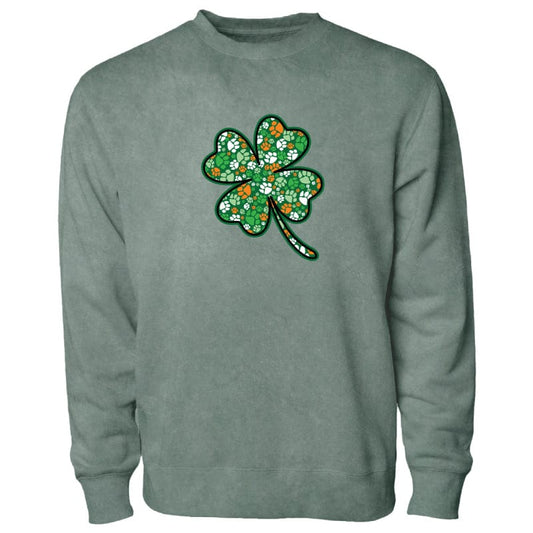 Shamrock Paws - Salt Wash Crewneck Sweatshirt