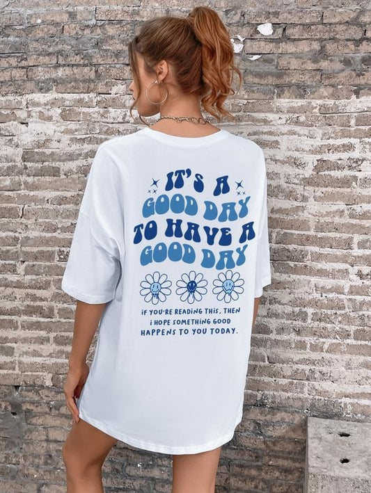 Short-Sleeve T Shirts Letter Print Oversized Top Graphic Tees Loose Casual Summer TopsY2K
