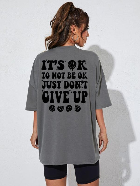 Short-Sleeve T Shirts Letter Print Oversized Top Graphic Tees Loose Casual Summer TopsY2Kstyle{n002}2