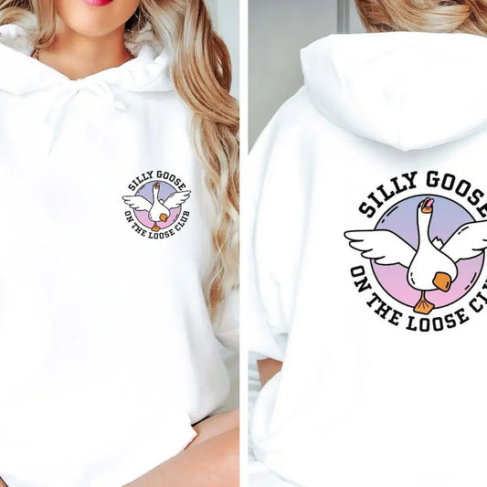 Silly Goose Hoodie, Silly Goose Jumper, Funny Kids Hoodie, Funny Women Hoodie, Goose Hoodie