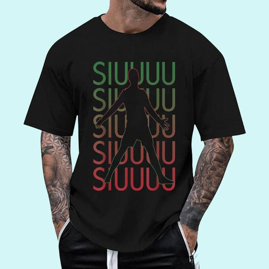 Siuuu Funny Soccer Football Boys Men Women Soccer Player T-Shirt | Tee For Men and Women, Unisex Cotton