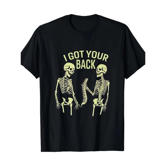 Skeleton Skull Sarcastic T-Shirt - Funny Halloween Design, 220g, Unisex Casual Wear for Party and Daily Life made in usa
