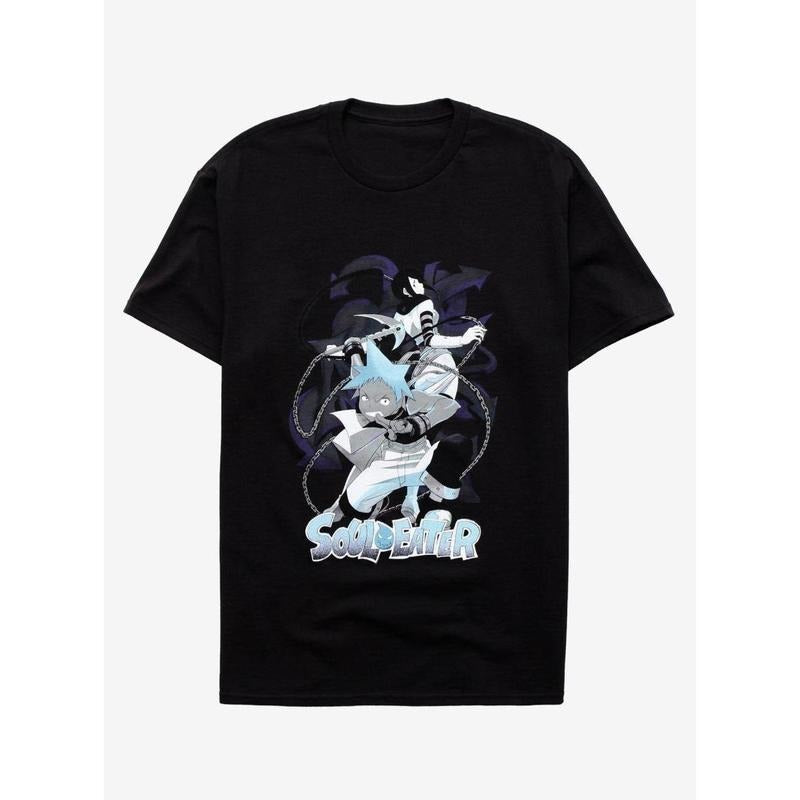 Soul Eater Black Star & Tsubaki Nakatsukasa Shirt, Vintage Fashion, Classic Styles for Everyone, Lightweight Feel, Moves with You