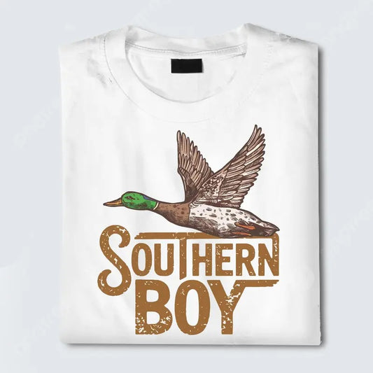 Southern Boy Mallard Hunting Unisex Shirt, Southern and Camo Boys Hunting Tee, Camo Outdoors Lovers Tee, Gift For Him