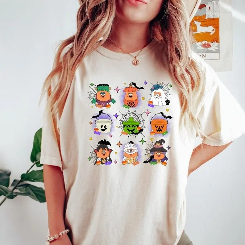 Spooky Nuggets Meal Bucket Shirt, Halloween Chicken Nuggets, Funny Halloween T-Shirt, Trendy Halloween, Spooky Season, Halloween Party Tee