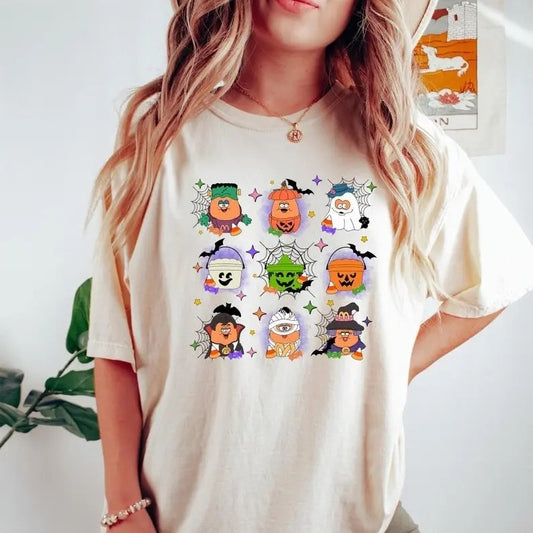 Spooky Nuggets Meal Bucket Shirt, Halloween Chicken Nuggets, Funny Halloween T-Shirt, Trendy Halloween, Spooky Season, Halloween Party Tee