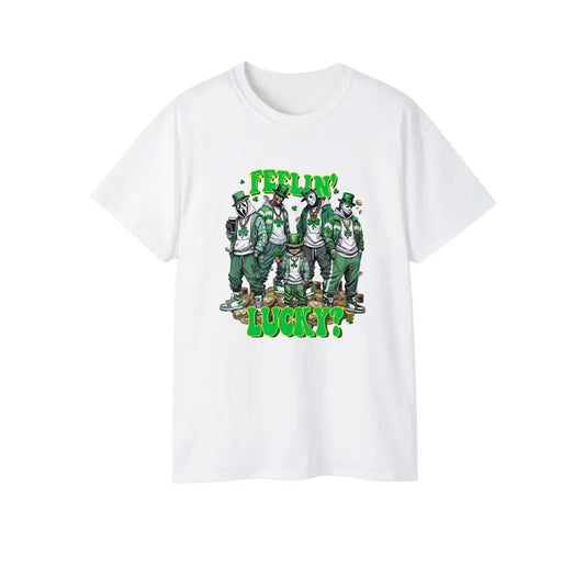 St. Patrick Day Horror Crew Shirt, Feelin Lucky Horror T-Shirt, Trending Graphic T-Shirt