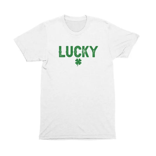 St Patricks Day Rude Profanity Couples Shirt, Matching Shirts, Lucky and Lucky Graphic Tee, Funny St Paddys Drinking Shirt Casual Fabric