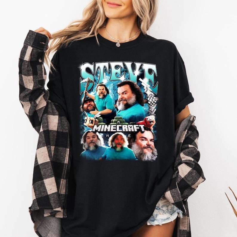 Steve Minecraft Movie Shirt, Jack Black Minecraft Shirt, Minecraft Gifts, Minecraft Movie T shirt