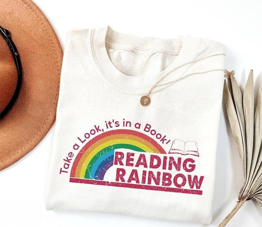 Take a Look It's in a Book Shirt, Reading Rainbow Shirt, Book Lover Tee, Funny Bookish Shirt, Librarian Tee, Book Club Shirt