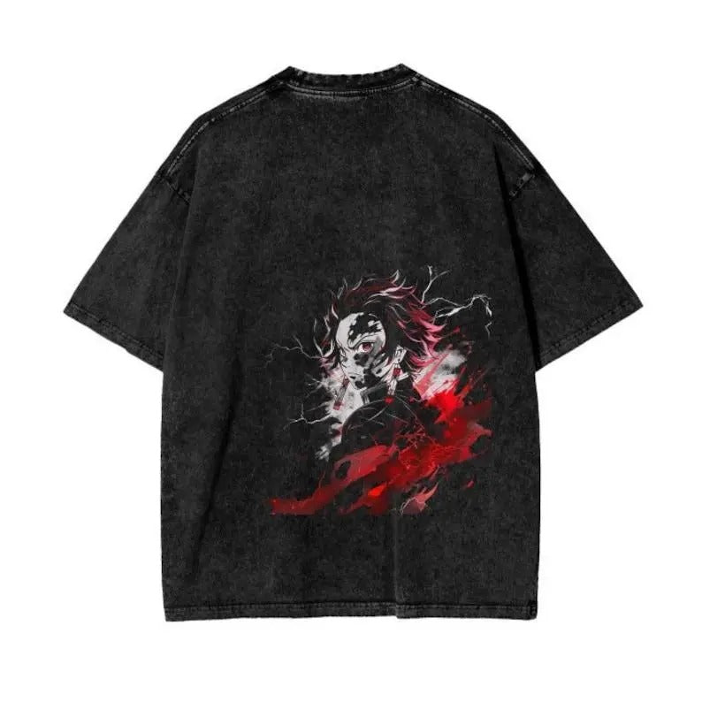 Tanjizo Dyenomite Mineral Wash Shirt, Demon Slayer, Demon Slayer shirt, Demon Slayer Shirts, Pump Cover, Anime Pump Cover, Anime, Classic Cotton