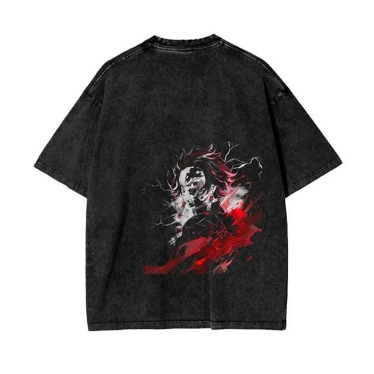 Tanjizo Dyenomite Mineral Wash Shirt, Demon Slayer, Demon Slayer shirt, Demon Slayer Shirts, Pump Cover, Anime Pump Cover, Anime, Classic Cotton