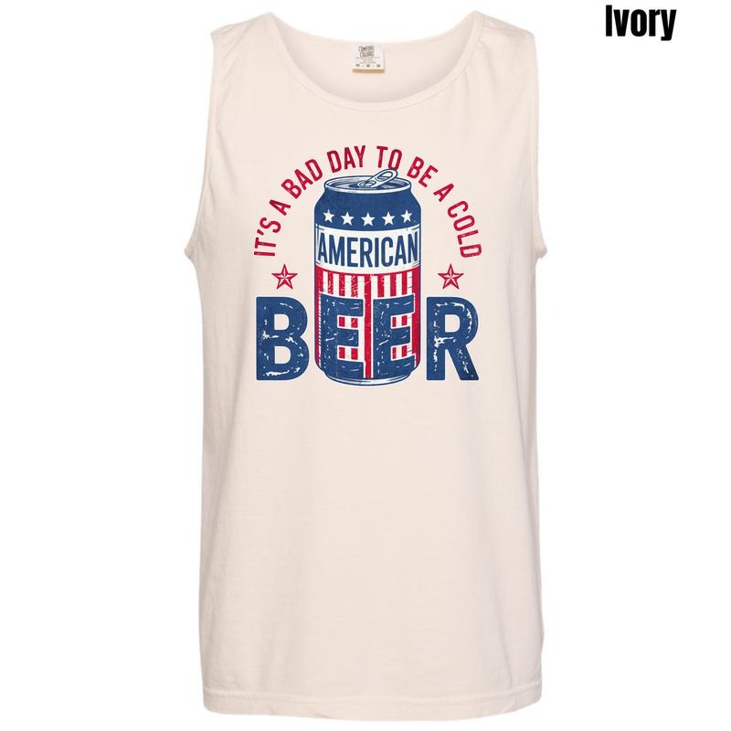 Tank Top - American Beer Bad Day Comfort Colors Tank Top 'NLB'