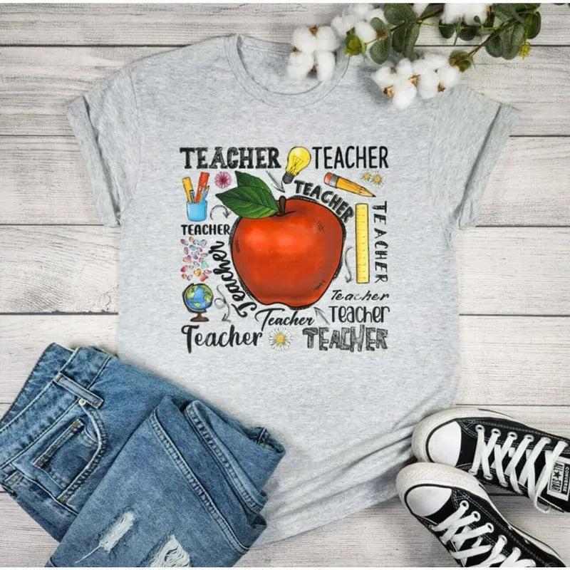 Teacher Apple Graphic Tee