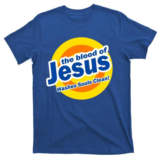 The Blood Of Jesus Washes Souls Clean T-Shirt Menswear Top