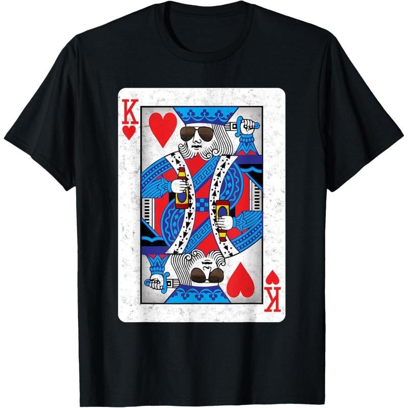 The Cool King of Hearts - Funny Poker Night T-Shirt made in usa