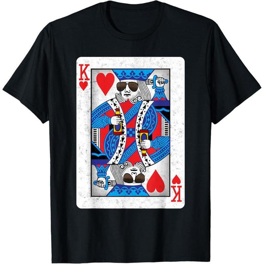 The Cool King of Hearts - Funny Poker Night T-Shirt made in usa