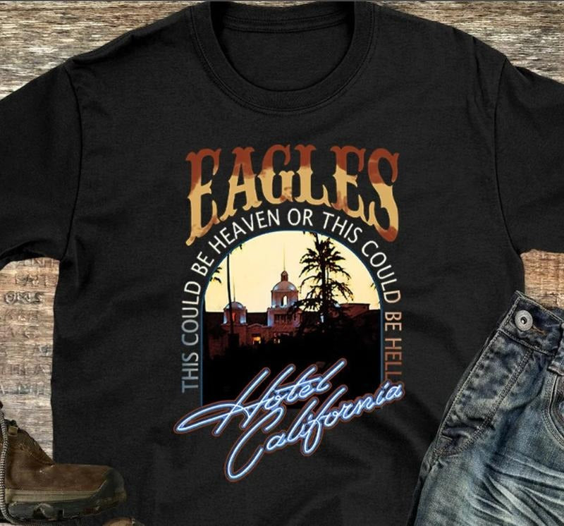 The Eagles Hotel California Tour Rock Band T Shirt