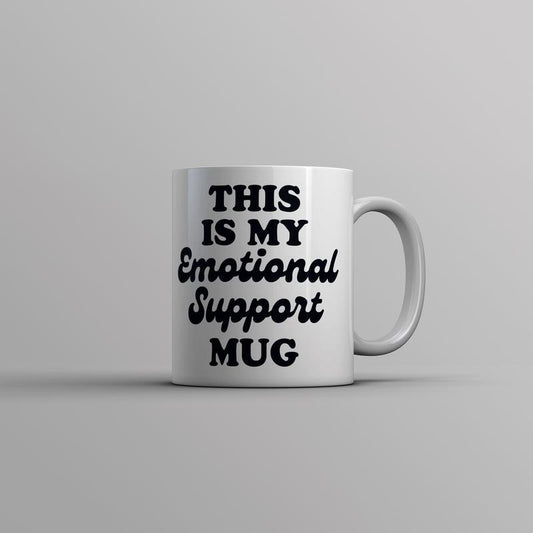 This Is My Emotional Support Mug Coffee Cup Funny Sarcastic Joke Cup-11oz Funny Coffee Mugs Ceramic Printed Drinkware Cup