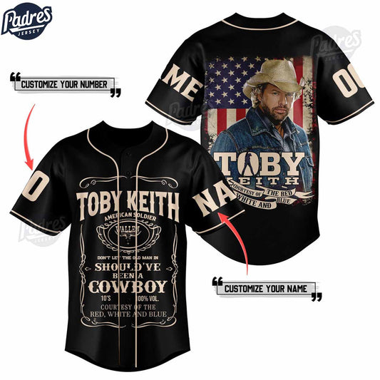 Toby Keith American Soldier Custom Baseball Jersey - Padres Jersey Oasis: Elevate Your Baseball Style Game