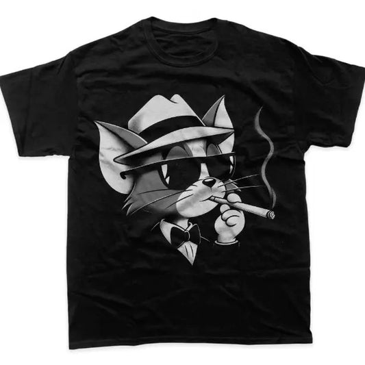 Tom Smoke T-Shirt, Tom and Jerry Shirt, Cartoon Shirt, Graphic T-Shirt, Y2k, Unisex T-Shirt, Gift For Men Women Womenswear Menswear Top Streetwear