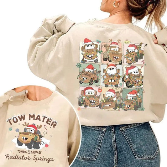 Tow Mater Christmas T-Shirt, Mater Cars Merry Christmas Sweatshirt, Piston Cup Lightning Toddler, McQueen Youth Kid Tee, Cars Family Vacation Hoodie, Piston Cup Shirt, Rusteze Cars Shirt, Gift For Friend, Chrismas Gift, X-Mas Shirt, Christmas Tree