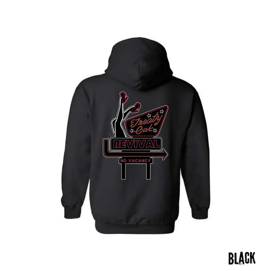 Treaty Oak Revival Back Side Printed Tshirt Sweatshirt Hoodie - Retro Neon Sign-Inspired Design With Bold Graphics Menswear Sweaters Tops Wetsuit Casual Long Sleeve Pullover