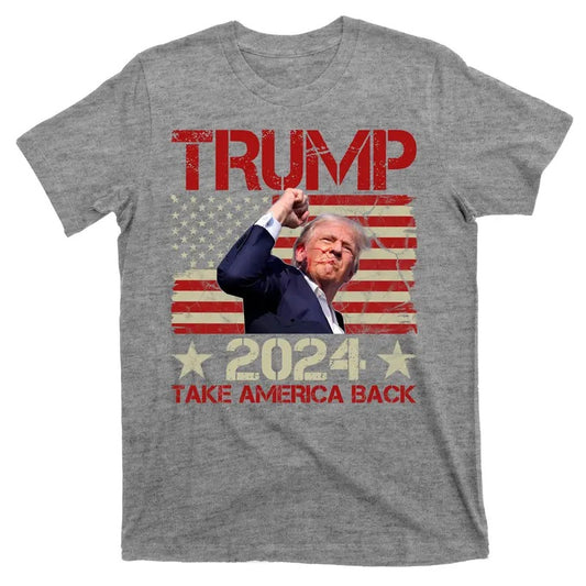 Trump Take America Back Fist Pump Shot Rally 2024 T-Shirt