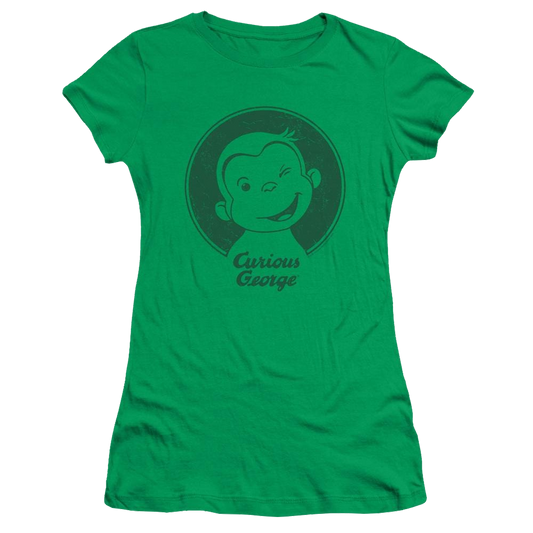 Curious George Classic Wink - Juniors T-Shirt