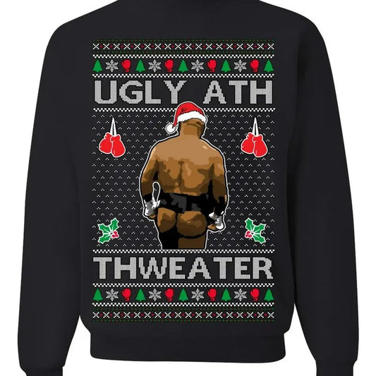 Ugly Ath Sweater Merry Chrithmith, Mike Tyson Butt Viral Ugly Ass Boxing Fight Meme Men Women Funny Ugly Christmas Sweater Ugly Christmasstyle{n002}2