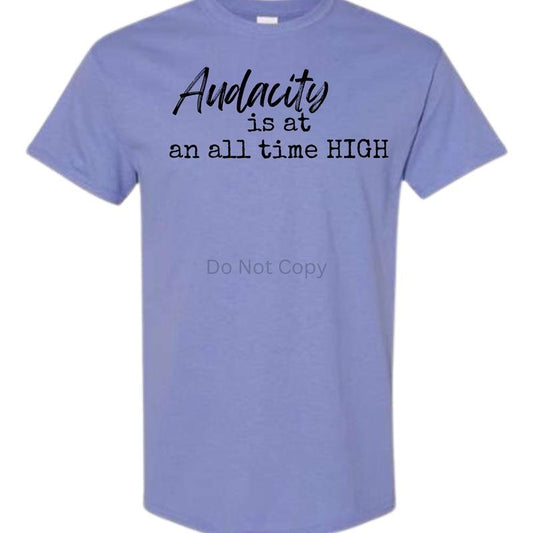 Unisex Size Audacity Is At An All Time High T Shirt - This is a completed Tee
