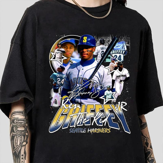 Vintage 90s Graphic Style Ken Griffey Jr T-shirt - Ken Griffey Jr Baseball Tee - Ken Griffey Jr Vintage T-shirt Classic Fabric